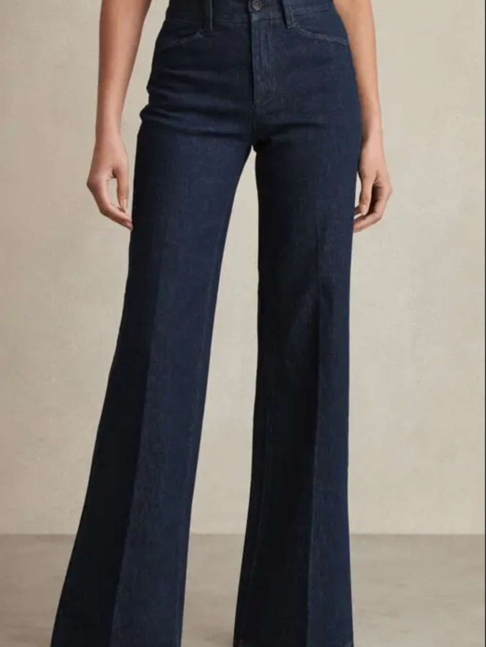 NWT Petite PAIGE Sasha Wide-Leg Jeans Edinburgh Blue
